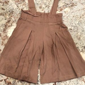 Bailey’s Blossoms brown overalls size 9-12 months.